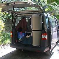 der VW-Bus ist wieder gepackt